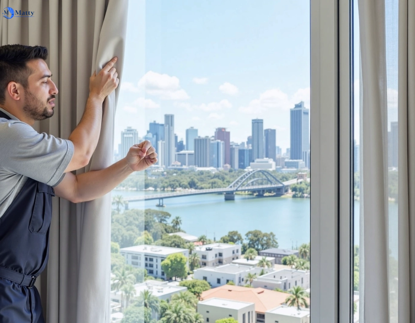 Professional curtain steam cleaning service kangaroo-point-nsw QLD by Matty Curtain Cleaning