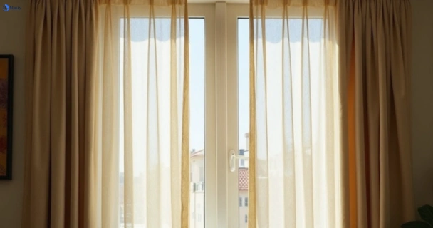 Dull dusty drapes in kangaroo-point-nsw before professional cleaning